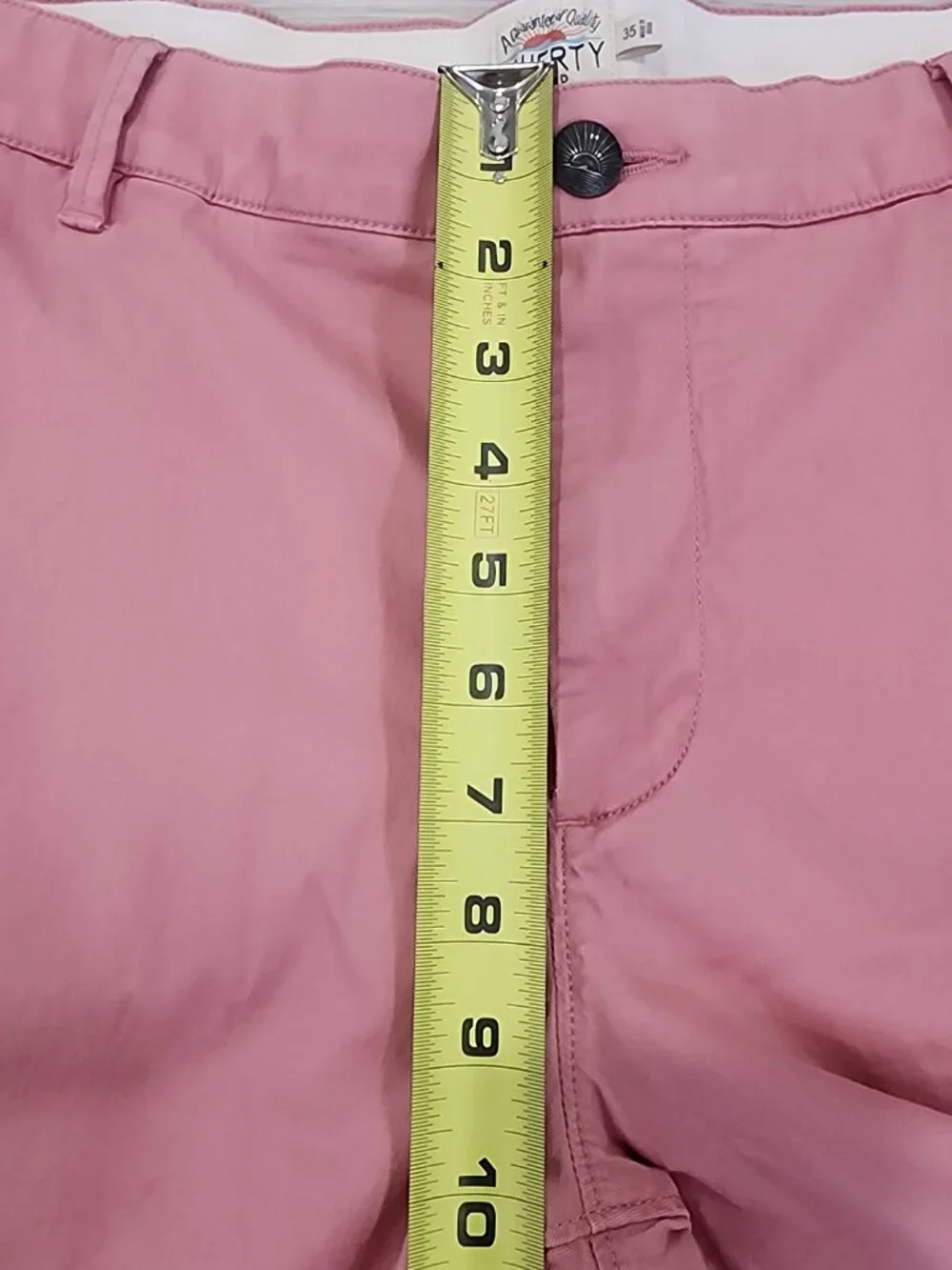 Faherty Chino Shorts Men's Size 35 Salmon Pink Casual Preppy Golf Outdoor